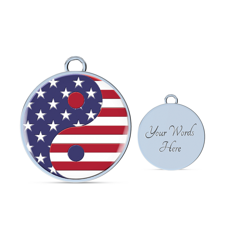 Peace Lover's Gift, USA Flag Yin and Yang - Unisex USA Gift,