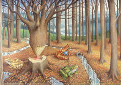 Fine Art Print of "Triamphibiangle" Painting by David Birkey