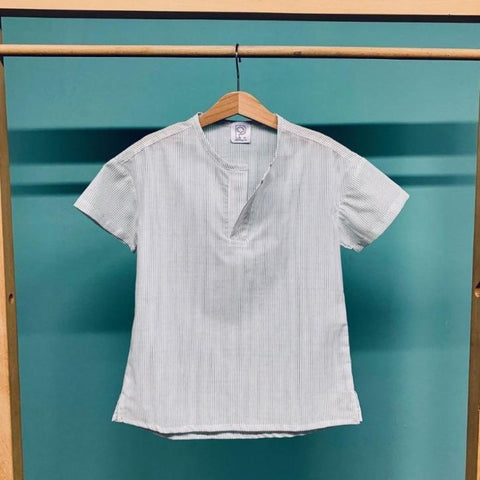 Chaqueta gris vivo turquesa