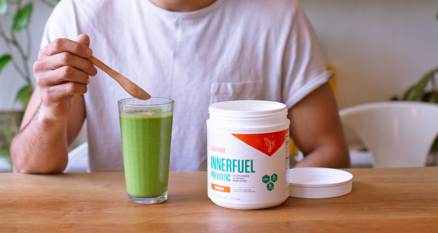 Person using Bulletproof InnerFuel to help manage their gut bacteria