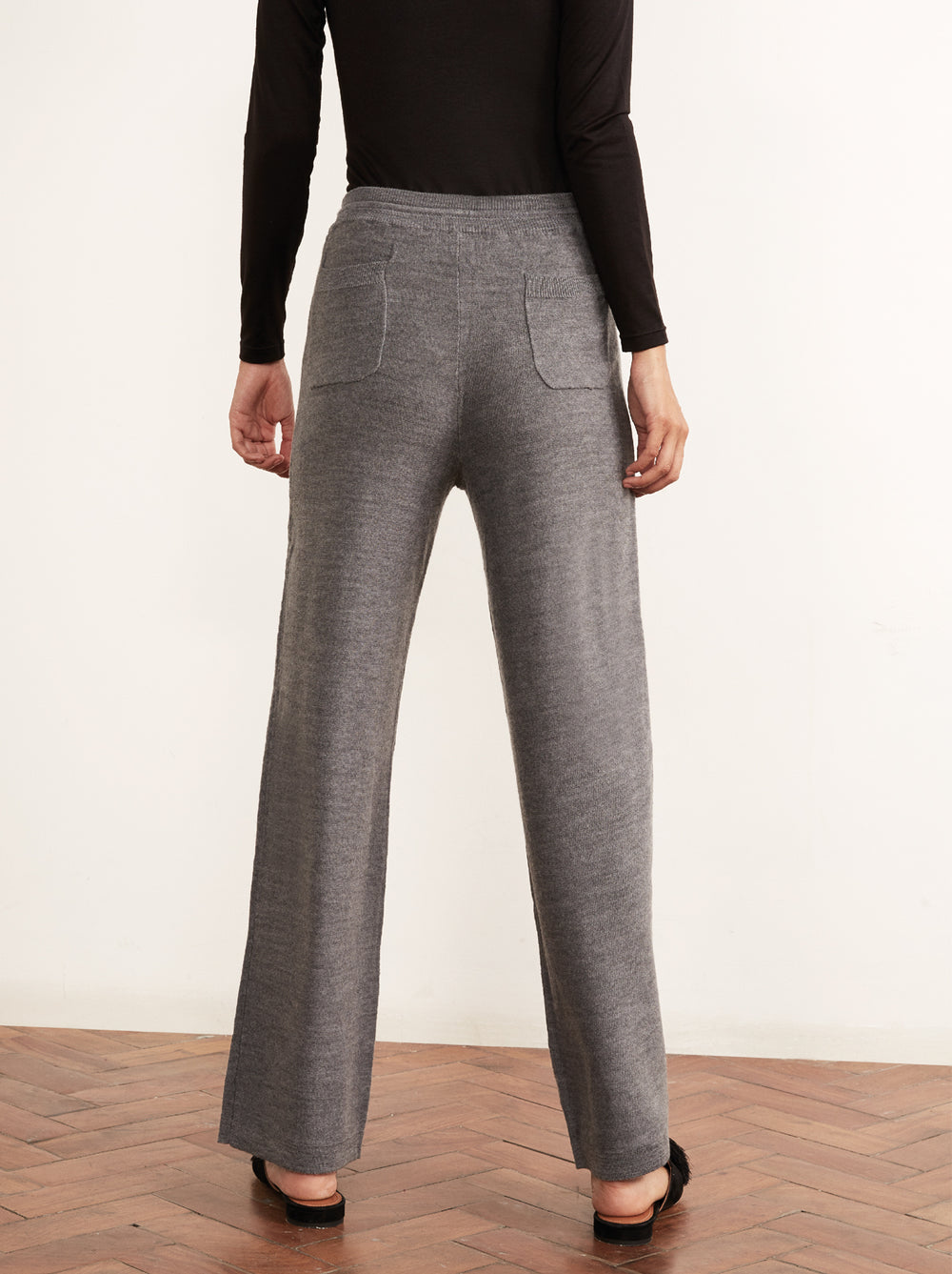 Matilda Grey Merino Wool Trousers by KITRI Studio
