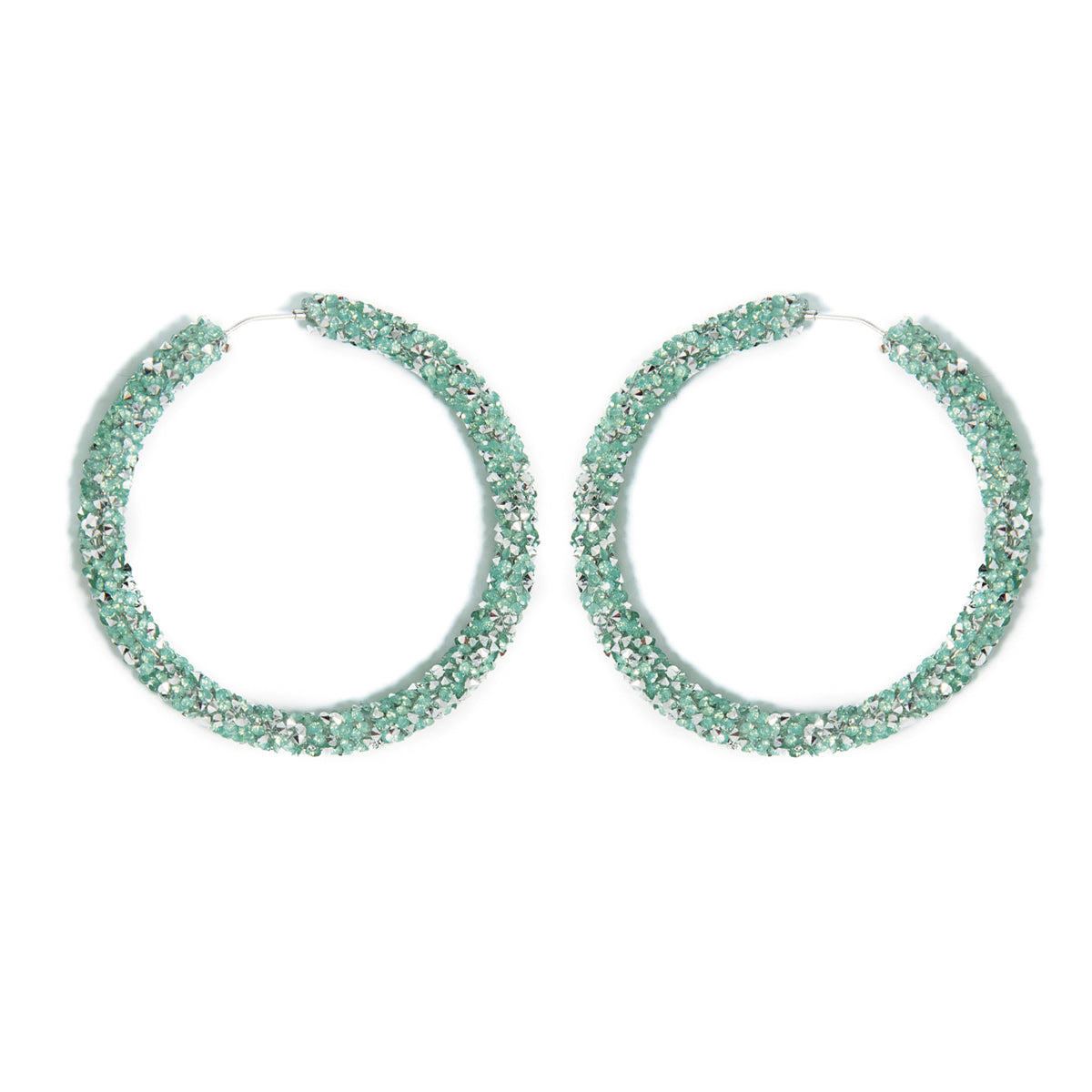 Argola africana tubo strass