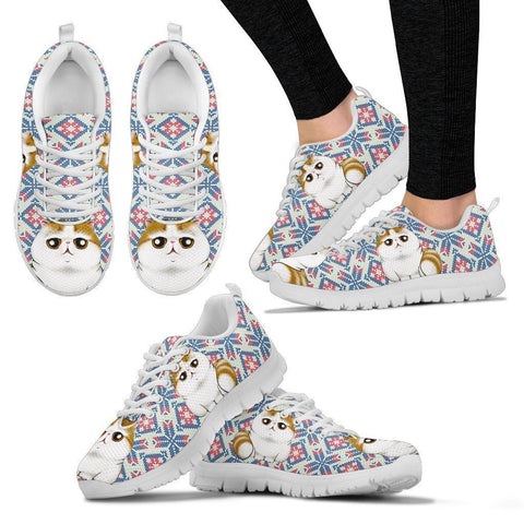 Exotic Shorthair Cat Christmas Print Running Shoes For Women-Free Shipping-Paww-Printz-Merchandise