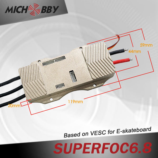 MICHOBBY electric skateboard longboard speed controller with heat dissipation case protection function stable foc function