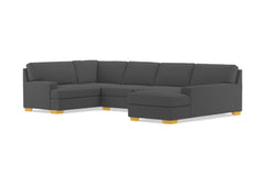 Bradbury 3pc Sectional Sofa :: Leg Finish: Natural / Configuration: RAF - Chaise on the Right