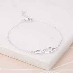 Personalised Silver Infinity Bracelet