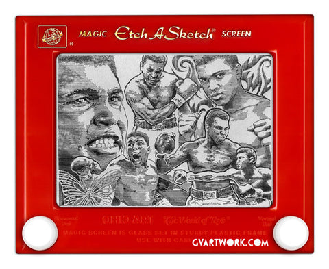 Muhammad Ali Etch A Sketch Artwork