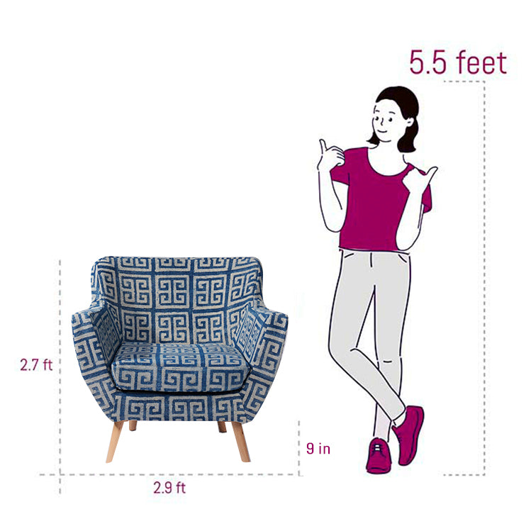 Maze Patterned Dhurrie Armchair