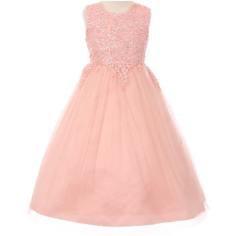 FLORAL TEXTURE BODICE WITH BIG BOW