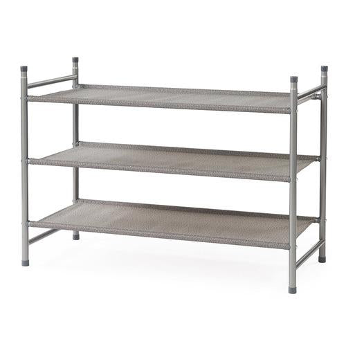 Freestanding Stackable 3-Tier Shoe Rack - Harmony Twill Collection - Style 5019
