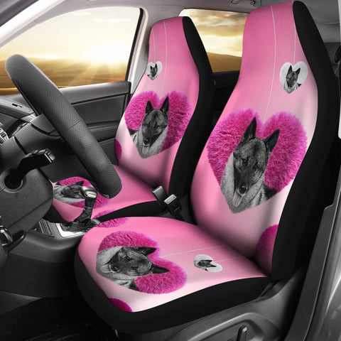 Norwegian Elkhound Dog In heart Print Car Seat Covers-Free Shipping