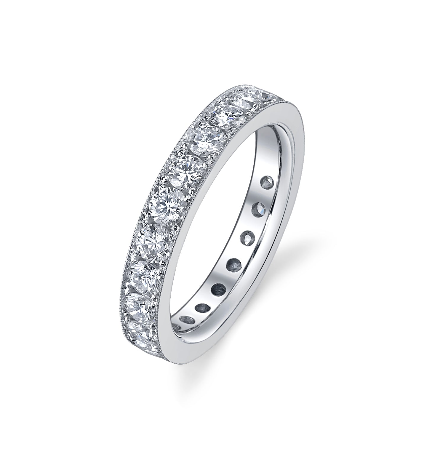 Alchemy Micro Pave Half Eternity Diamond Band in Platinum Alchemy Micro Pave Half Eternity Diamond Band in Platinum
