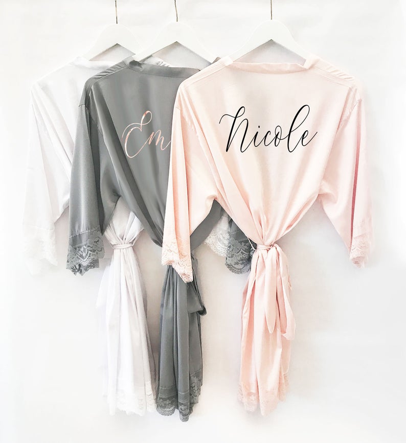 personalized bridal party robes