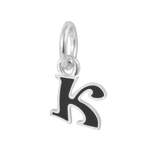 "Letter K" Silver Charm