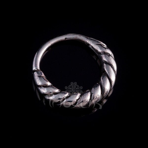 Silver Septum Ring for Pierced Nose - 1mm