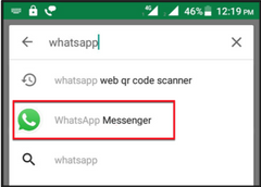 Finding whatsapp messenger on Android