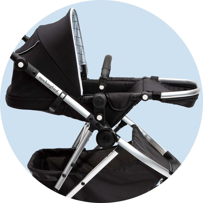 Mockingbird Stroller | The seat reclined for nap time
