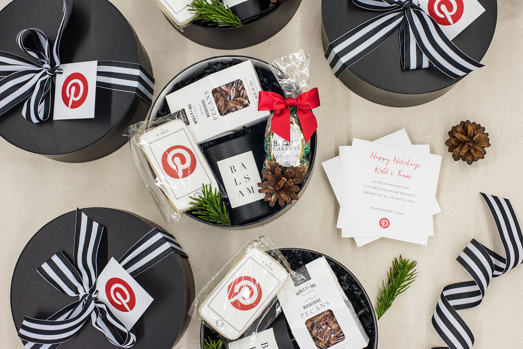 Pinterest custom client gift boxes