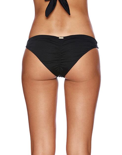 Bottoms Only Back View - Black Kennedy Skimpy Bikini Bottom