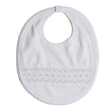 Off-White Bib handsmocked in Blue - Bib - PEPA AND CO