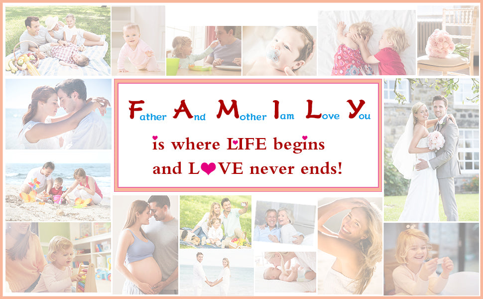 Love-KANKEI "Family" Letter Picture Frame 30 Pegs