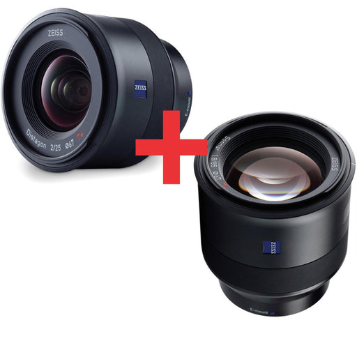 Zeiss Batis 25mm f2 + 85mm f1.8 Lens (Sony E-Mount) - Available with the LensLockers Equipment Access Program (LEAP)