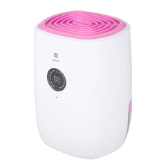 Home Use Electric Dehumidifier with 800ML Water-tank LCD Display Ultra Quiet Desiccant Moisture Absorbing Air Purifier Humidity Dryer(Pink, US-Plug)