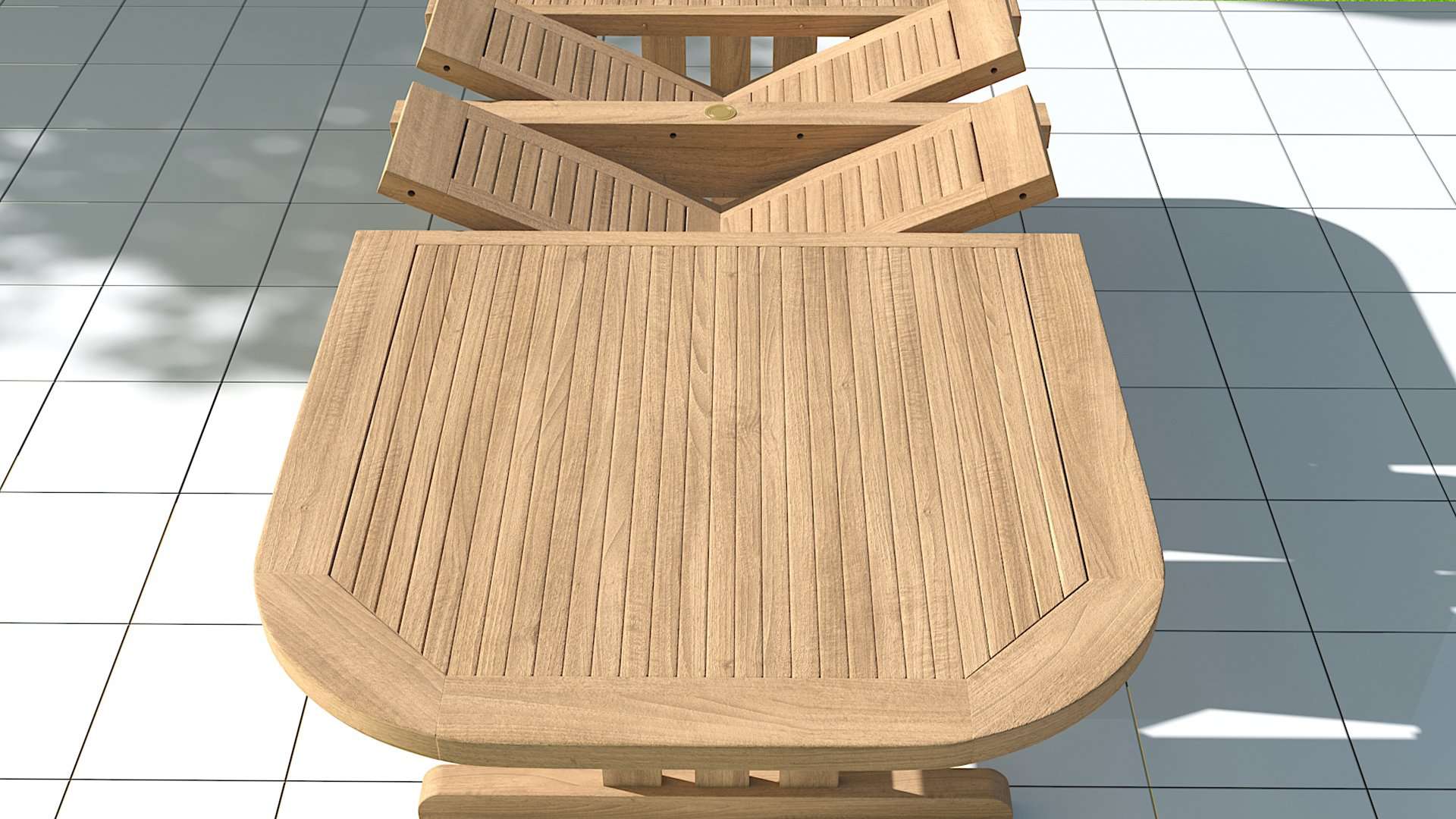 Garden Deluxe Extending 180-240cm (8-12 Seater) Dining Table - Chic Teak® | Luxury Teak Furniture