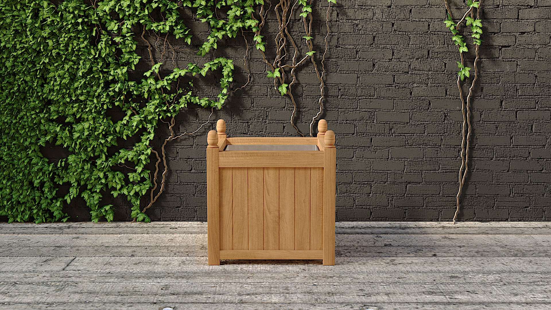 Galvanised Large Garden Planter 75 x 75cm - Chic Teak® | Luxury Teak Furniture
