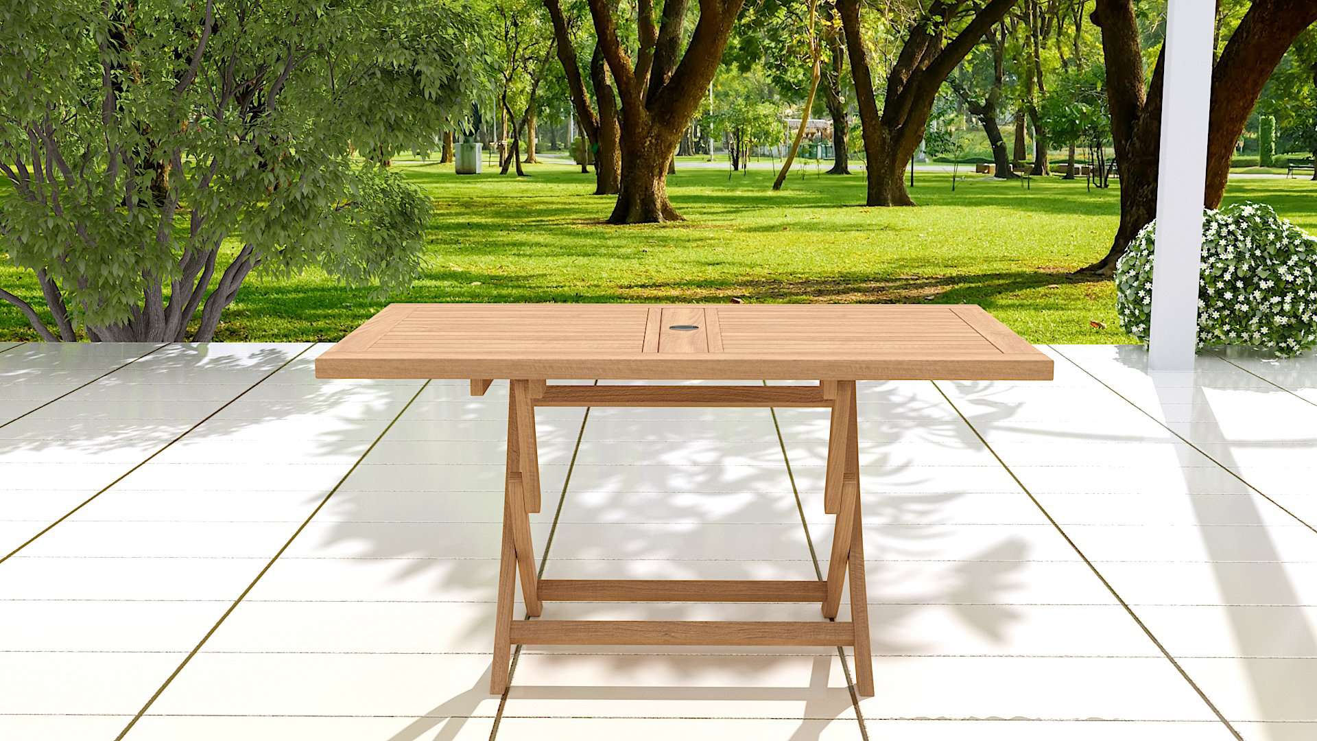 Rectangular Folding Teak Garden Table - Chic Teak® | Luxury Teak Furniture