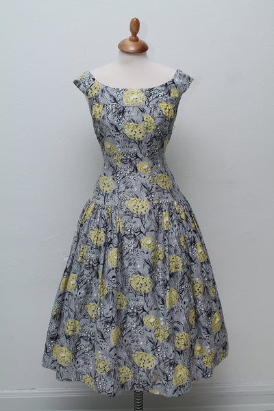 Solgt vintage tøj - Blomstret sommerkjole 1950 - Solgt - Vintage Divine - 1