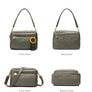 Ladies double zipper messenger bag