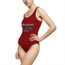 Red "Military Spouse I got this" Women's Classic One-Piece Swimsuit