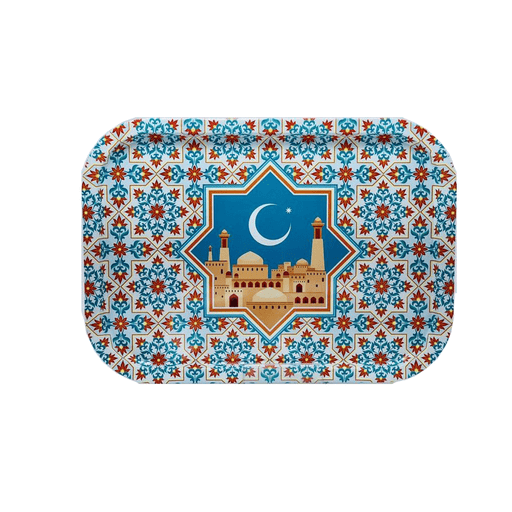 Ramadan matlic tray decorative with colorful mosuqe pattern exxab.com