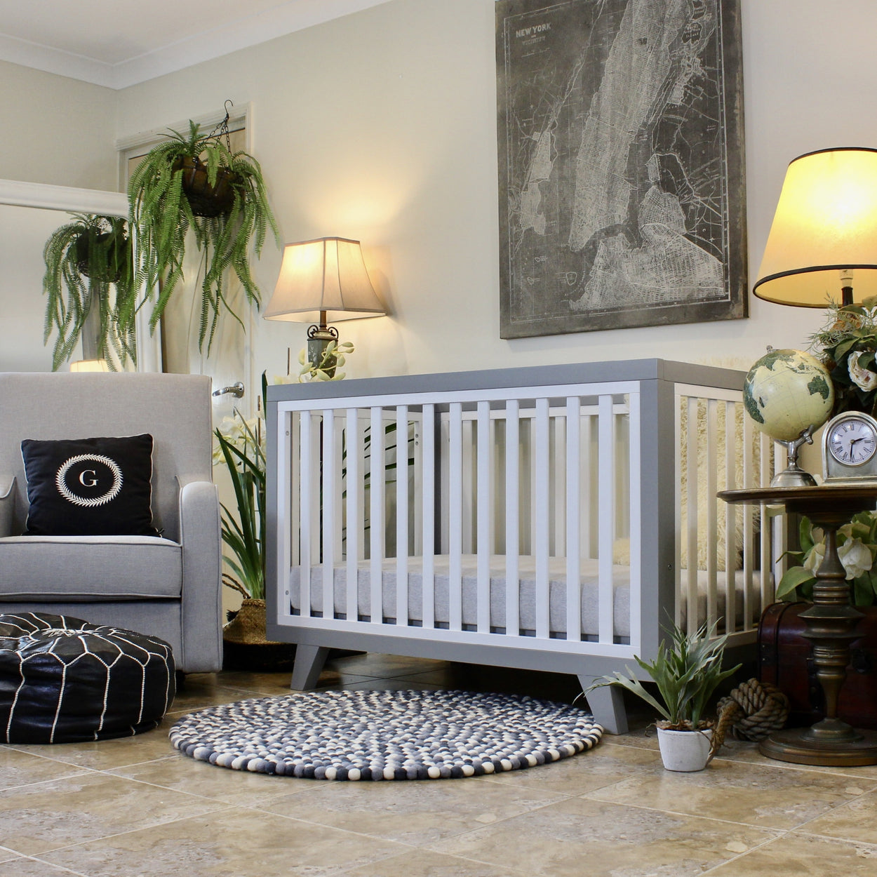 Chelsea Conversion Package Grey - Turn your Dream Nursery into a Dream Bedroom - Includes Chelsea Cot + Double Bed Extension Kit.