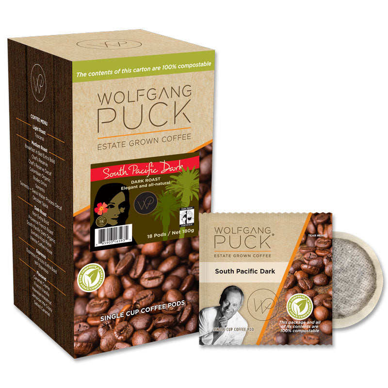 Wolfgang Puck South Pacific Dark Fair Trade Organic Coffee Pods