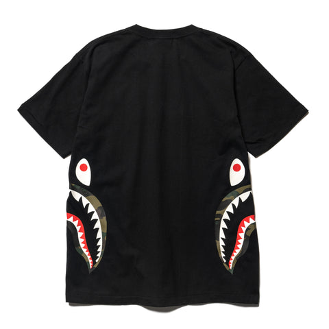 A Bathing Ape 1st Camo Side Shark Tee Black x Green, T-Shirts