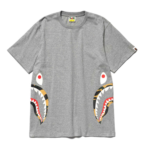 A Bathing Ape 1st Camo Side Shark Tee Gray x Yellow, T-Shirts