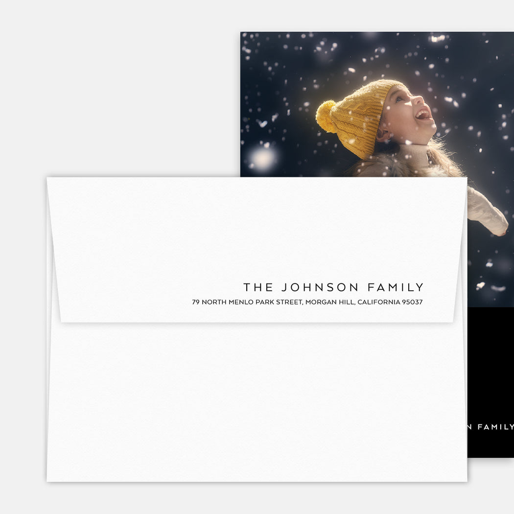 Simply Joy Kickstand Holiday Cards – Return Address