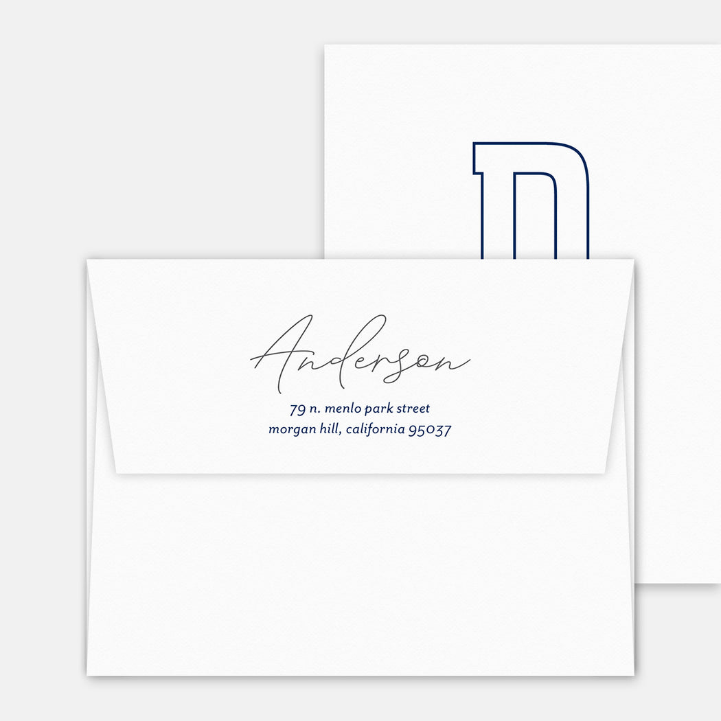 Plaid Quad Birth Announcements – Printed Return Address