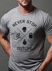 Never Stop / Outlive Gray Short sleeve t-shirt