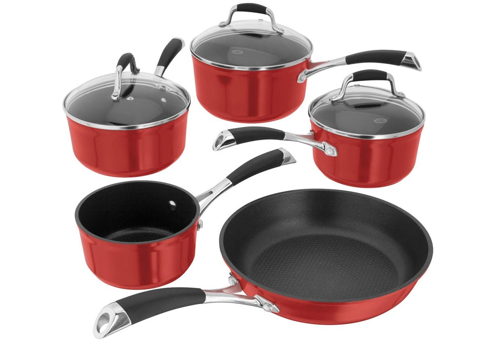 Stellar 3000 Ruby Red Induction Ready 5 Piece Set Ref: S3C1R