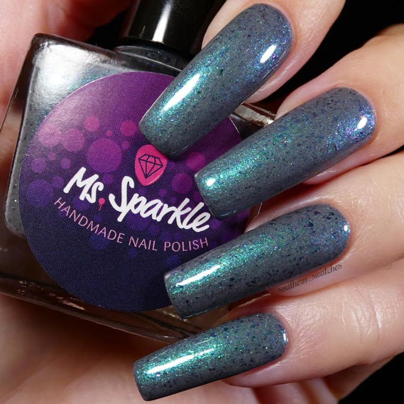 Ms. Sparkle- 5 Shades of Gray- On a Turquoise Cloud