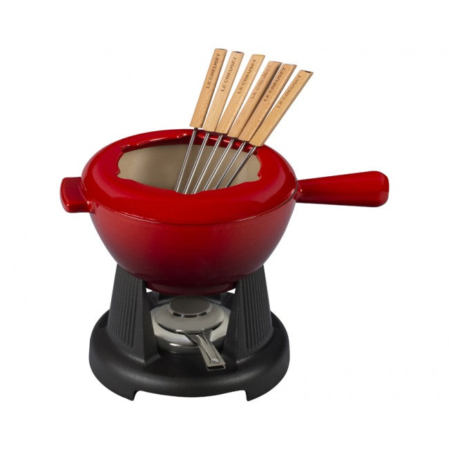 3446 - APARELHO DE FONDUE PARA CARNE E QUEIJO VERMELHO- LE CREUSET