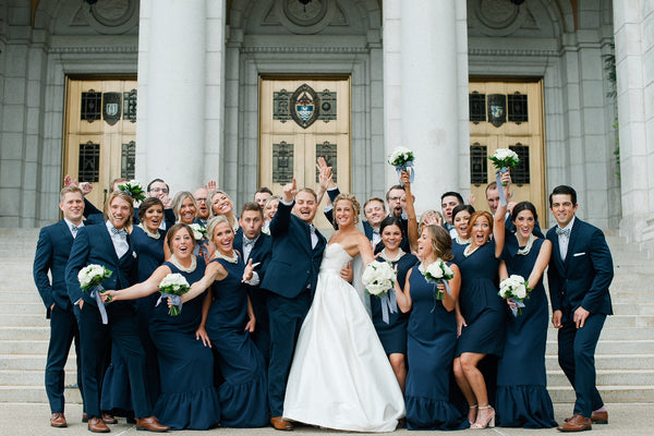 Libbie's Bridesmaids in the Libbie Gown in Navy