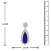 JFL- Fusion Ethnic One Gram Gold Plated Cz American Diamond Blue Designer Earring for Women & Girls