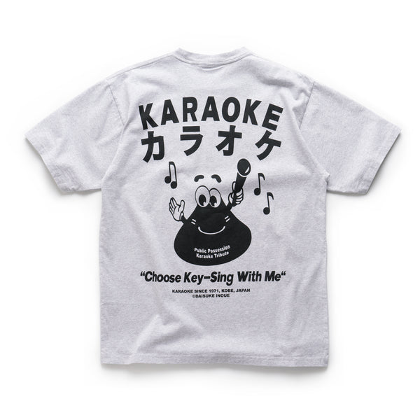 Karaoke Button T-Shirt - Grey