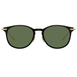 Linda Farrow Linear 01A C8 D-Frame Sunglasses