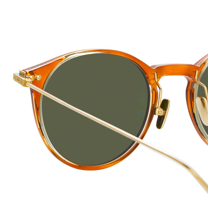 Linda Farrow Linear 08 C8 Oval Sunglasses