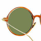 Linda Farrow Linear 9 C12 Round Sunglasses